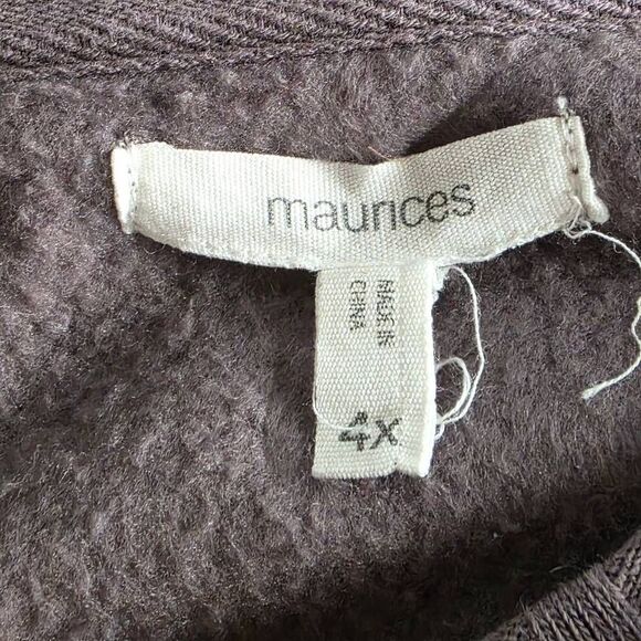 Maurices Oversized Pullover Sweatshirt Purple 4X - Picture 6 of 8